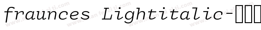 fraunces Lightitalic字体转换